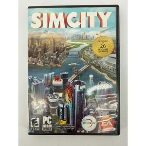 SimCity PC DVD-ROM 2013 Electronic Arts Maxis Simulation Video Game Case & Disc